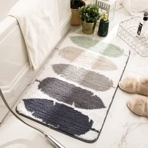 Carreaux de tapis de salle de bain pour salon Tapis carré personnalisé antidérapant pour la maison Salon