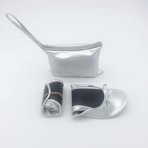 Zapatos de bailarina con estampado plateado, regalos de <span class=keywords><strong>boda</strong></span> <span class=keywords><strong>plegables</strong></span> ligeros, cierre deslizante para Bodas de verano y primavera - Product Image 5