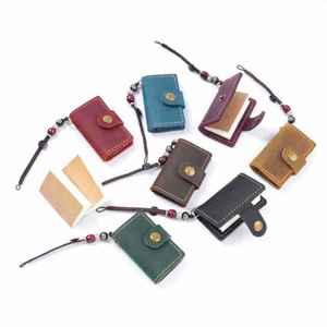 2025 <span class=keywords><strong>Mini</strong></span> cahier de voyage fait à la main Crazy Horse journaux en cuir mignon Portable pour la tenue de journal et la prise de notes Logo gratuit - Product Image 3