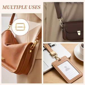 Purse Hardware Heavy Duty Swivel <b>Snap</b> <b>Hooks</b> D Rings And Slide Buckles For Bag Making Handbag Craft - Product Image 5