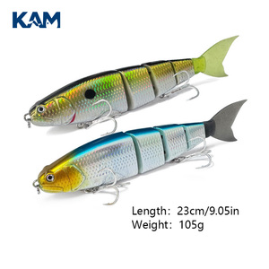 Señuelo Biónico Multiarticulado de Cola Suave Kam Factory, 105g, para Pesca en Alta Mar de Grandes Peces como Salmón <span class=keywords><strong>y</strong></span> Lubina - Product Image 1