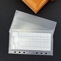Bolsa Transparente A6 de PP con Doble Bolsillo, Inserto para Carpeta, Recambio de Funda de 6 Agujeros para Sistema de Gestión de Efectivo, Suministros para Planificador