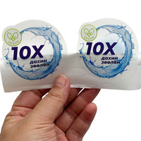Étiquettes promotionnelles en PE imperméables personnalisées Étiquettes adhésives partielles transparentes givrées pour shampooing