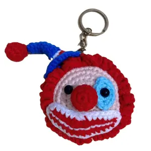 High Quality Handmade Yarn Crochet Clown Pendant Clowns Key China from China Directly Amigurumi Factory