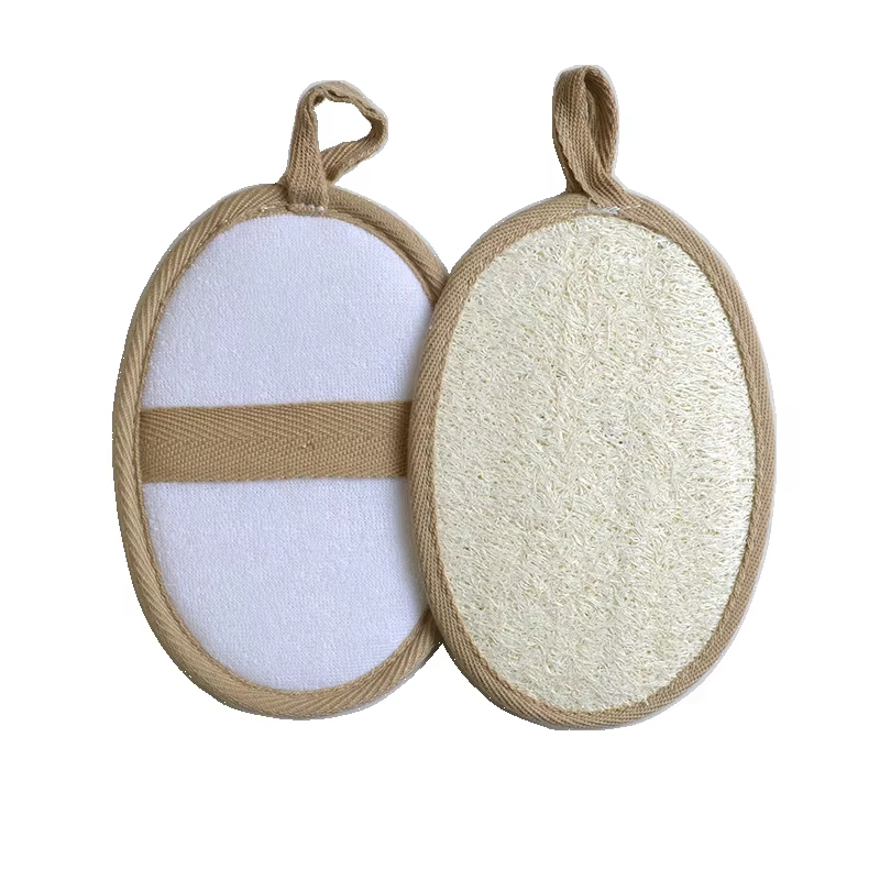 Loofah blanc + ourlet café