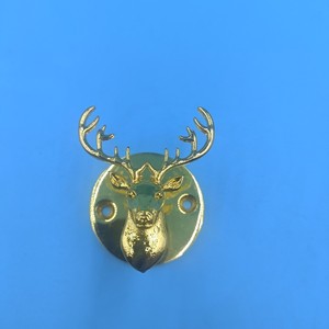 Zinc Alloy Deer Head Furniture Handle <b>Cabinet</b> Knob Novelty Shape <b>Rustic</b> Design Durable Hardware Accessory - Product Image 1