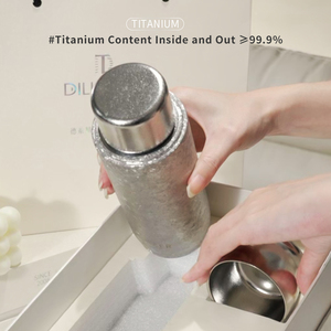 DILLER Titanium <strong>Bottle</strong> Eco-Friendly Gift Box 420ml Coffee Tumbler <strong>Luxury</strong> Insulated <strong>Water</strong> <strong>Bottle</strong> for Kids Vacuum <strong>Bottle</strong> Type - Product Image 3