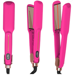 <span class=keywords><strong>Plancha</strong></span> y Rizador <span class=keywords><strong>de</strong></span> Pelo Profesional <span class=keywords><strong>450</strong></span> <span class=keywords><strong>Grados</strong></span> con Tecnología Infrarroja y Placas <span class=keywords><strong>de</strong></span> Titanio Color Rosa - Product Image 1