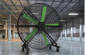 Ventilador de Tambor de Alta Potencia de 6.6 pies (2 m), 220 V, Ventilador HVLS Grande con 4 Ruedas, Ventilador Industrial Portátil de Gran Volumen de Aire - Product Image 2