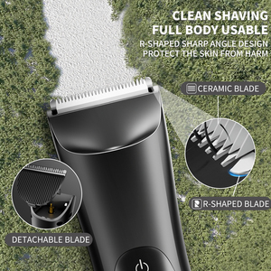 Máy cạo râu điện, máy tỉa lông toàn thân cho nam & nữ, máy cạo râu điện không thấm nước dùng cho vùng kín, tay, lưng, chân & ngực, dụng cụ làm đẹp không đau - Product Image 4