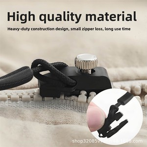 Kit de réparation universel amovible pour fermetures <span class=keywords><strong>éclair</strong></span>, curseur de remplacement pour vêtements, sacs, vestes, bagages, installation facile, travaux d'aiguille - Product Image 4