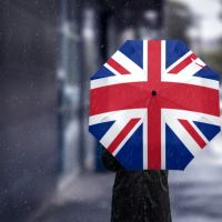 Drapeau britannique Parapluie Drapeau de pays Parapluie pliant bon marché de 21 pouces pour les collèges