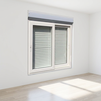 Fenêtre coulissante en aluminium anti-ouragan sur mesure avec stores intégrés, double vitrage, pour patio et balcon