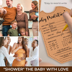 Tarjetas de Consejos para Baby Shower Estilo Boho de Pafu, Juegos de Adivinanzas Divertidos para Futuros <span class=keywords><strong>Padres</strong></span>, Actividades, Juego de Tarjetas de Predicción de Género Neutral para Bebés - Product Image 3