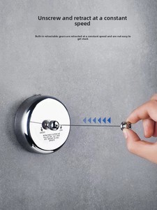 Séchoir à <span class=keywords><strong>linge</strong></span> pliable télescopique <span class=keywords><strong>pour</strong></span> intérieur et extérieur en nylon durable et en acier inoxydable - Product Image 2
