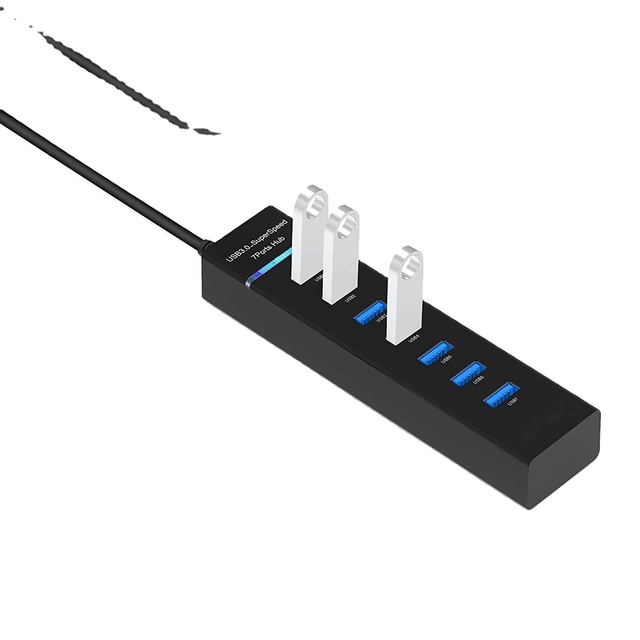 Tech Universe Aluminum Alloy USB Hub 4 Ports 3.0 Super Speed Game Accessories for 4 PS4 Adapter Charging Docking