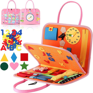 Jouets sensoriels OEM, activité en <span class=keywords><strong>feutre</strong></span>, Montessori, éducatif, bébé, apprentissage, tout-petits, sac de planche occupé, Design, autisme sensoriel - Product Image 6