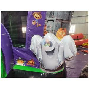 <span class=keywords><strong>Château</strong></span> gonflable personnalisable en PVC pour fête d'Halloween, thème citrouille et démon - Product Image 2