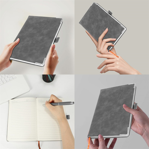 Juego de diario y bolígrafo de cuero forrado A5 con logotipo personalizado profesional, cuaderno de tapa dura, Bloc de notas de oficina, juego de papelería con caja de regalo - Product Image 6