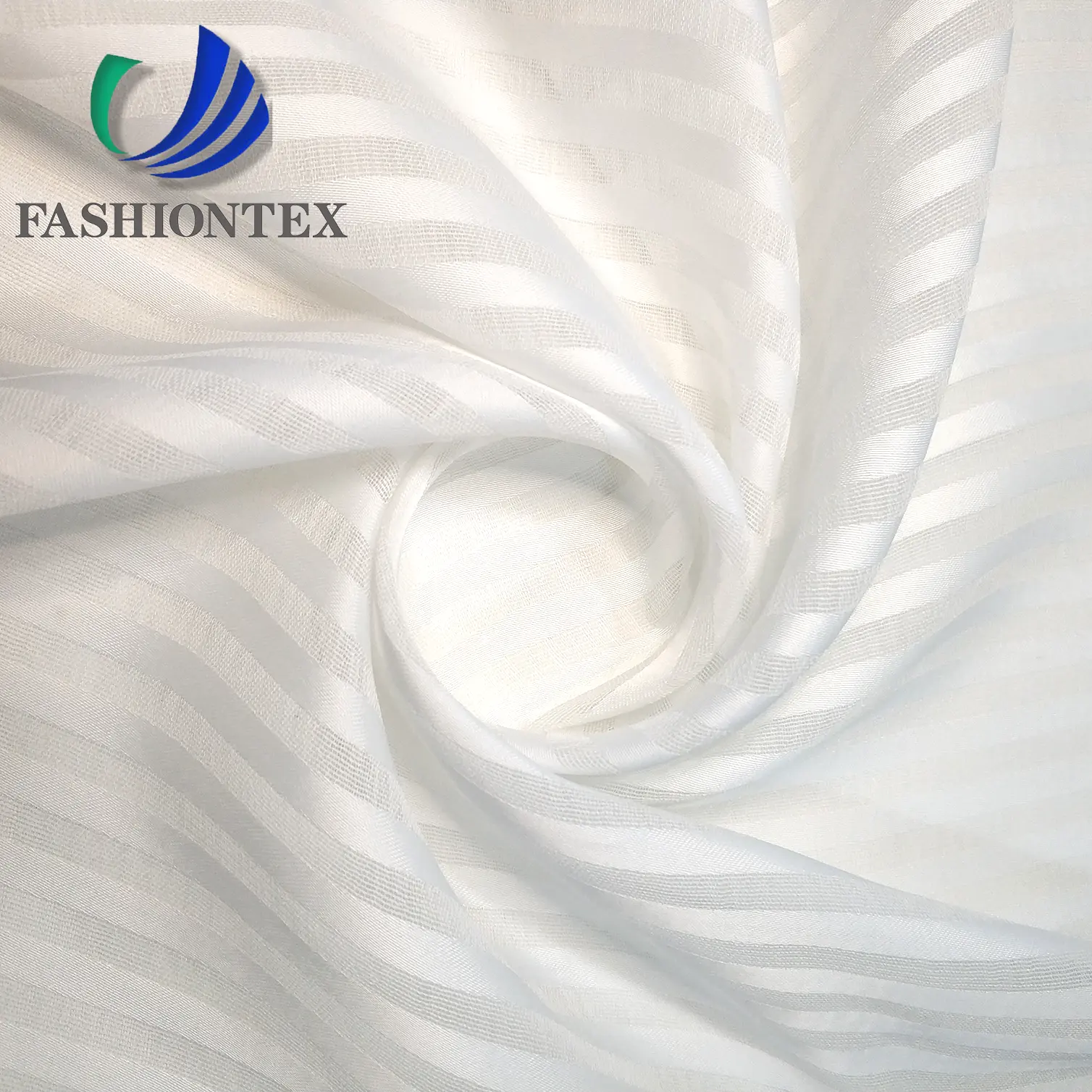 Fashiontex – tissu jacquard en mousseline de soie à rayures de satin 75D, Support personnalisé, 100% polyester tissé, échantillons gratuits