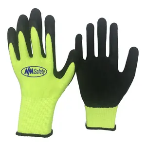 NMsafety Günstige Flex Custom ized Latex Handschuh Konstruktion Griff Garten handschuhe & Schutz ausrüstung Frauen arbeiten grüne Sicherheits handschuhe