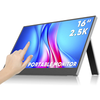 Nouvel écran portable de jeu de 16 pouces 2,5K, écran tactile LCD IPS, HDR 100% SRGB, béquille intégrée, vente d'usine
