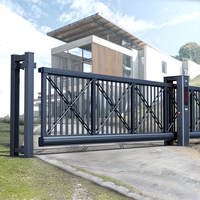 Entrepôt industriel Villa Cantileve Gate School Office Building Aluminium Suspendu Cantileve Gates Park Hospital Portail électrique