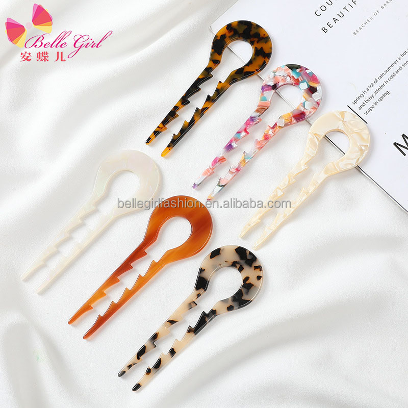 2022 BELLEGIRL, оптовая продажа, новые модные индивидуальные палочки для волос, Женские Простые ретро-заколки для волос с уксусной кислотой