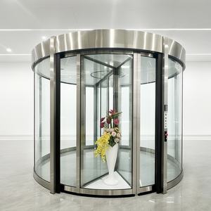 2025 Premium giriş sistemi elektrik dairesel 3 kanatlı akıllı otomatik cam döner kapı - Product Image 2