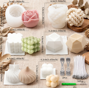 <span class=keywords><strong>Kit</strong></span> Completo Professionale <span class=keywords><strong>per</strong></span> la Creazione <span class=keywords><strong>di</strong></span> <span class=keywords><strong>Candele</strong></span> Fai-da-Te in Cera <span class=keywords><strong>di</strong></span> <span class=keywords><strong>Soia</strong></span> Profumata con Silicone, <span class=keywords><strong>per</strong></span> Principianti e Avviamento Attività Artigianale - Product Image 2