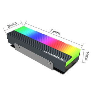 Теплоотвод COOLMOON, новый продукт, <span class=keywords><strong>M</strong></span>.<span class=keywords><strong>2</strong></span> Ssd, rgb <span class=keywords><strong>M</strong></span>.<span class=keywords><strong>2</strong></span> Ssd-кулер, высокая мощность, светодиодный радиатор для <span class=keywords><strong>M</strong></span>.<span class=keywords><strong>2</strong></span> Ssd - Product Image 6