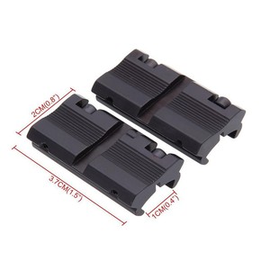 Adaptador de Montaje LUGER de Aleación de Aluminio de Alta Calidad de 11 mm a 20 mm, 2 Piezas, Adaptador para Mira Telescópica con Llave - Product Image 6