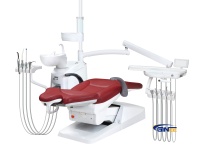 Fauteuil dentaire clinique Ginee Medical, lumière LED réglable, plateau porte-instruments robuste