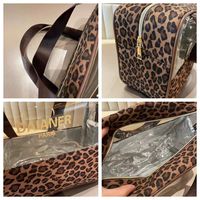 Sac de rangement multifonctionnel American Mahjong, motif léopard, grande capacité, sac à main zippé 30CM, pour ranger les outils de jeu de Mahjong