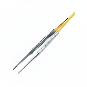 Half Gold Micro Castroviejo Suture Tying Forceps Metal Steel Instrumentos quirúrgicos para cirugía menor en procedimientos dentales y oculares - Product Image 1