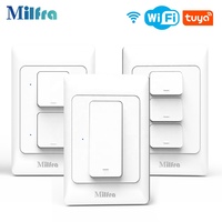 AU Br Tuya Smart Life APP Control remoto Interruptor de luz WiFi funciona con Alexa Google Home Pulsador Smart Home Lamplight switch