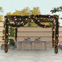 Guirlande de Noël en ornement de Père Noël rouge et vert, idéale pour les fenêtres, les fêtes, la maison et la décoration de l'arbre de Noël - Vente en gros