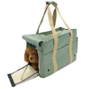 Bolsa de Transporte para Mascotas, Rayada Rosa, Portátil, para Perros y Gatos, Capacidad de 10L - Product Image 2