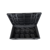 Estuche de vuelo de plástico PE ligero personalizado impermeable por Leds 24X18W con estuche de vuelo Estuche de vuelo extraíble Cabezal móvil