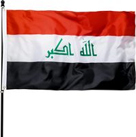 Expédition rapide, nouvelle bannière de drapeau numérique imprimée pour l'amitié entre les États-Unis et l'Irak, 3x5 pieds, pour décorations extérieures