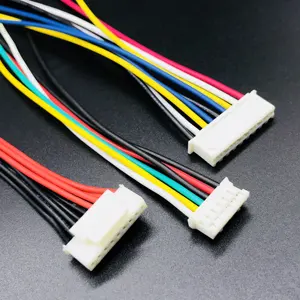 Micro conector jst, micro conector macho e fêmea de 1.25mm, 2 pinos/3 pinos com cabos