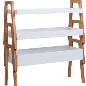 3 juegos de estante de almacenamiento de bambú multicapa con ruedas para sala de estar cocina plantas maceta pantalla tamaño personalizado de alta precisión - Product Image 1