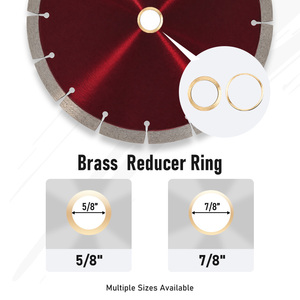 Lame <span class=keywords><strong>de</strong></span> scie circulaire universelle à segments diamantés pour coupe à sec, qualité DIY, NAKAMURA OEM/ODM, 230 mm, pour granit, briques, carreaux (20/22,23 mm) - Product Image 3