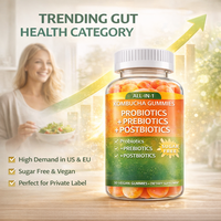 Gummies Kombucha Tout-en-un Probiotiques Prébiotiques Postbiotiques Sans Sucre Complément Santé Intestinale OEM