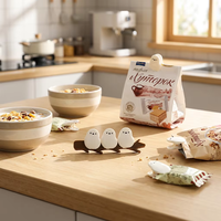 MIXWARES Clip de scellage alimentaire magnétique, support aimanté pour réfrigérateur en forme d'oiseau mignon, pour le rangement des collations, du café et des épices dans la cuisine