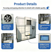 Energiezuinige roestvrijstalen tray-type peper/chili-dehydrator commerciële warmtepomp circulatie chili-droogoven