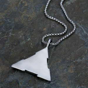 Pendentif Viking Odin Valknut, symbole nœud <span class=keywords><strong>celtique</strong></span>, triangle, logo personnalisé, gravure de nom, vintage, hip hop, motards - Product Image 5