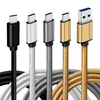 Kabel USB-A ke Type-C OEM Berbahan Nilon Kepang, Pengisian Daya Cepat 3A PD, Transfer Data 5Gbps untuk Komputer