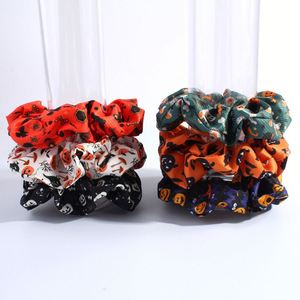 Chouchous à cheveux imprimé crâne Halloween, en tissu très élastique, style gothique sombre, accessoires de coiffure pour festivals et fêtes, vente en gros - Product Image 2