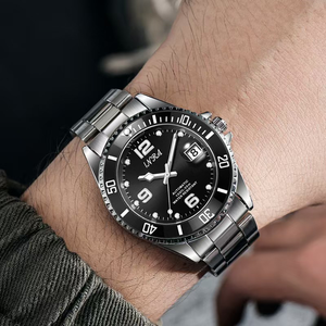 นาฬิกาดำน้ำผู้ชายสุดหรู รุ่น 8009 สายสแตนเลส กันน้ำ 3BAR - Product Image 6